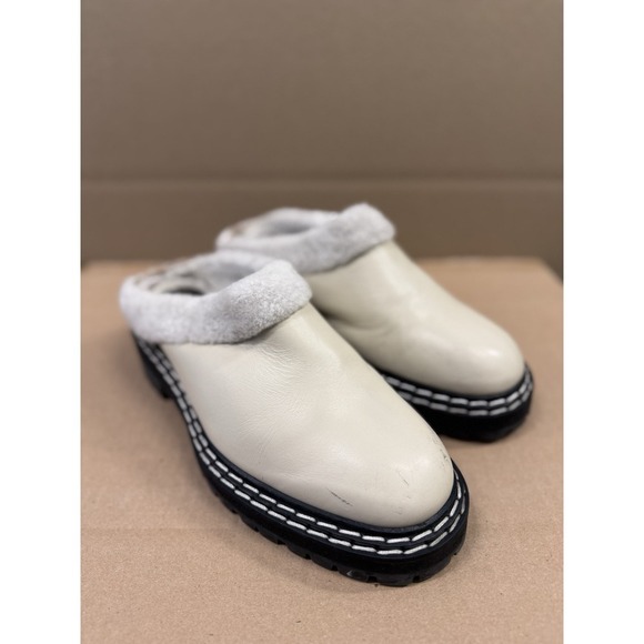Proenza Schouler Lug‎ Sole Shearling Slip-On Mules Size 40.5 9.5 US - Picture 1 of 11